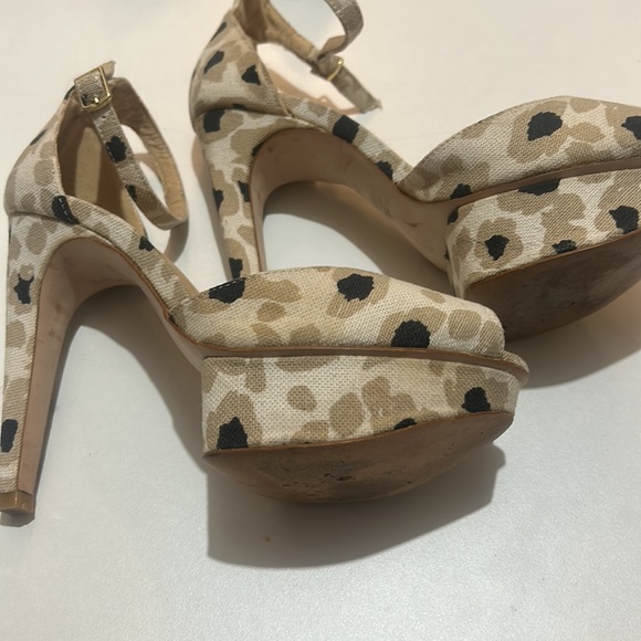 ZARA PLATFORM HIGH HEELS OPEN TOE LEOPARD PRINT IN SIZE 37 European - Picture 8 of 8